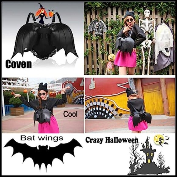 Gothic Lace Bat Wing Backpack Daypack Punk Lolita Style Adjustable Strap main image 5